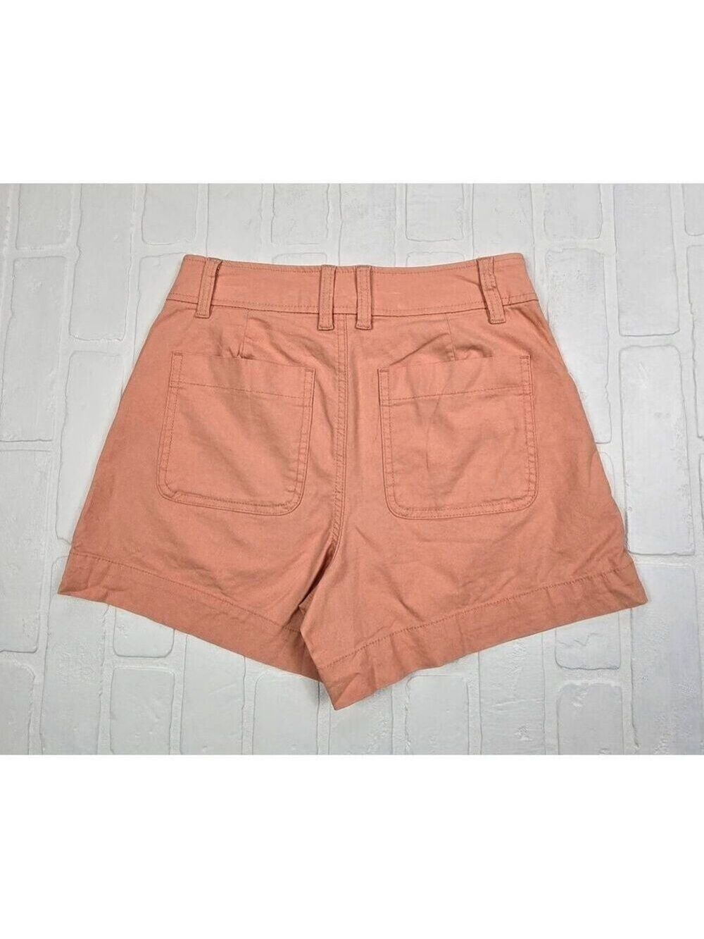 A new day Peach Utility  High Waist Shorts  Size 4 NWOT - Picture 2 of 3